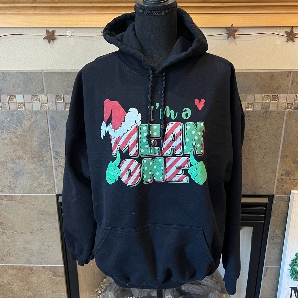 I’m a mean one hoodie, size large
